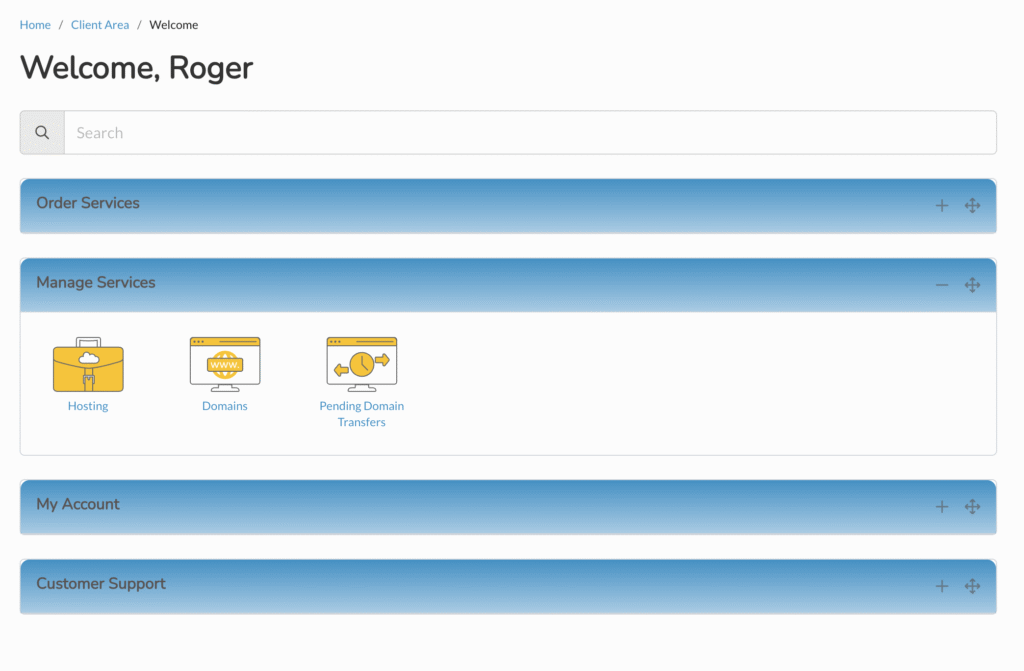 Hosted services link